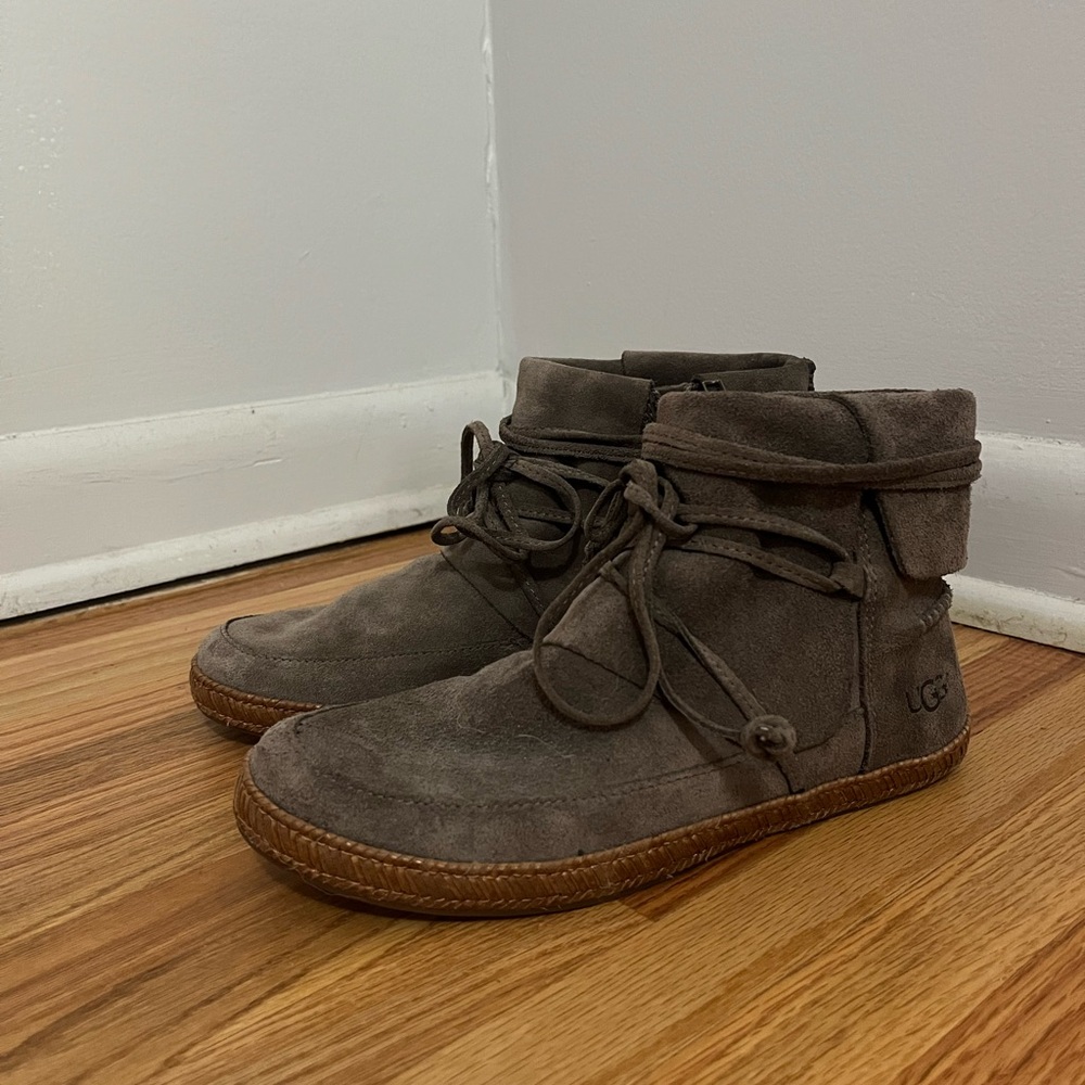 UGG gray Suede Ankle Boots